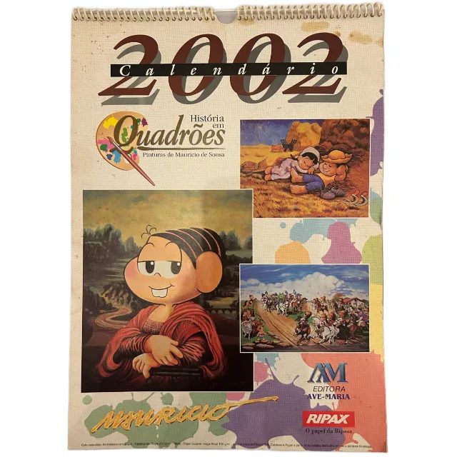 Calendário 2002 Mauricio de Sousa História em Quadrões