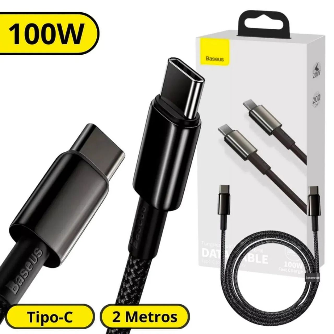 Cabo tipo C 100w 2m Baseus