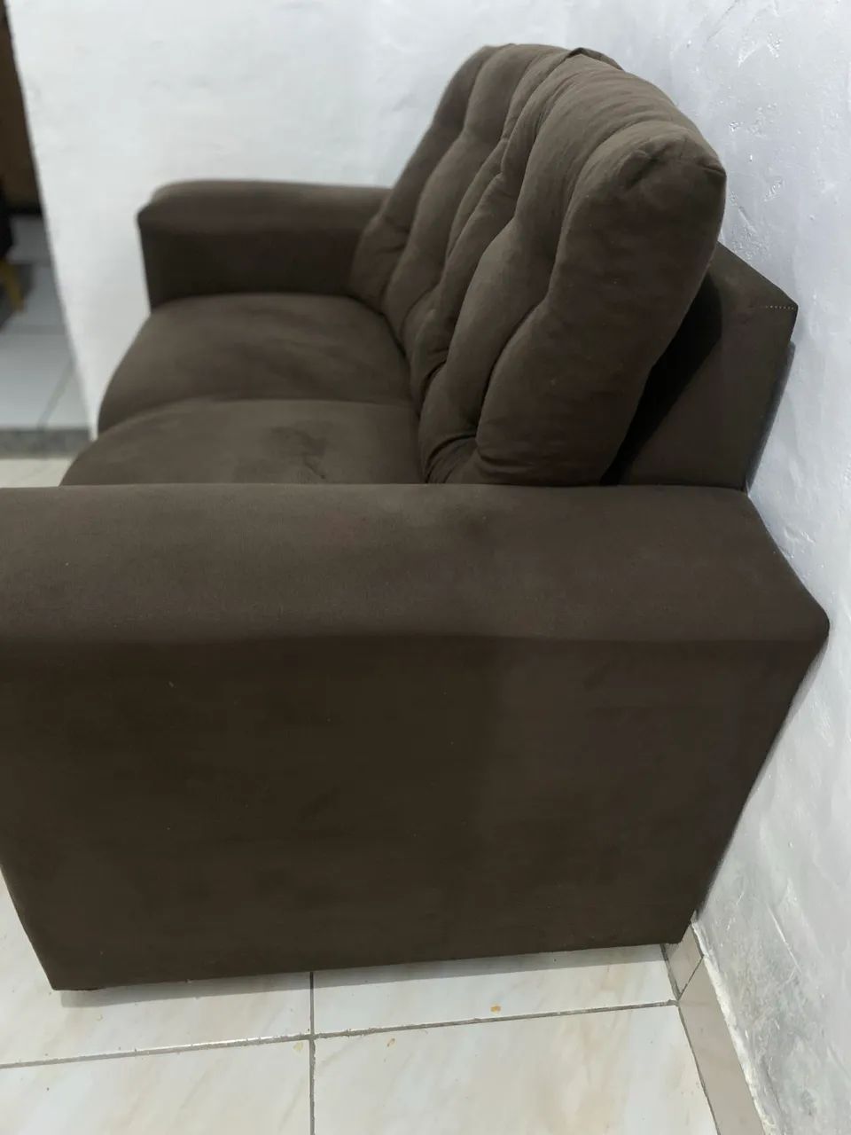 Sofá e puff estado de novo cor marrom - Foto 2