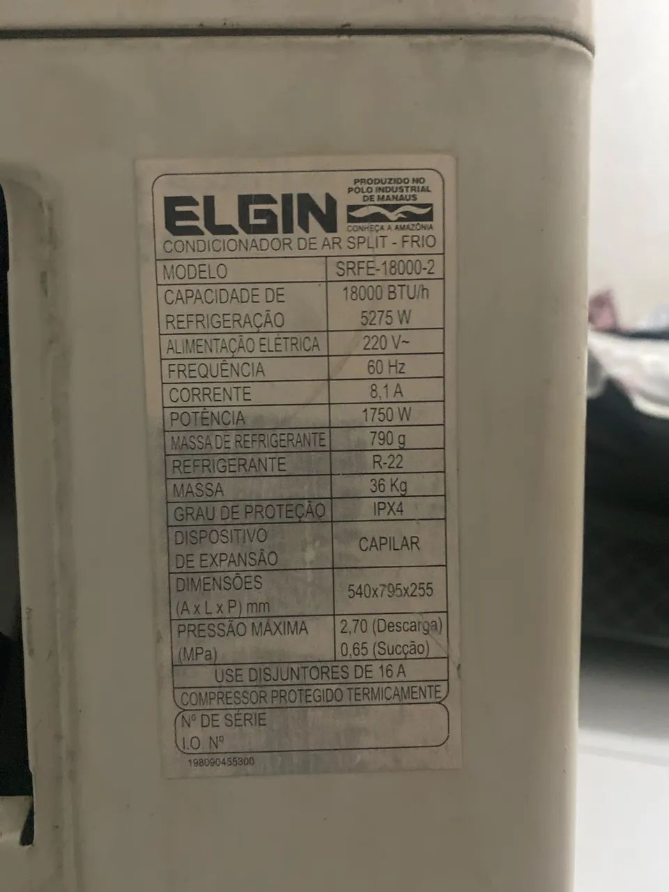 Ar-condicionado Elgin Split 18.000 BTUs - 220V - Foto 3