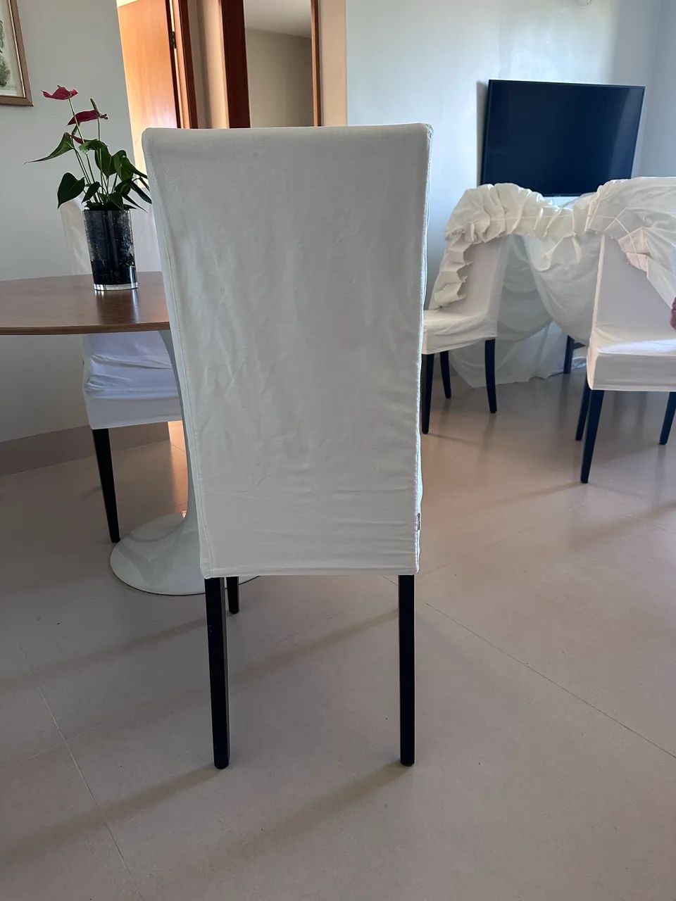 Cadeira com capa algodão Tok Stok - Foto 4
