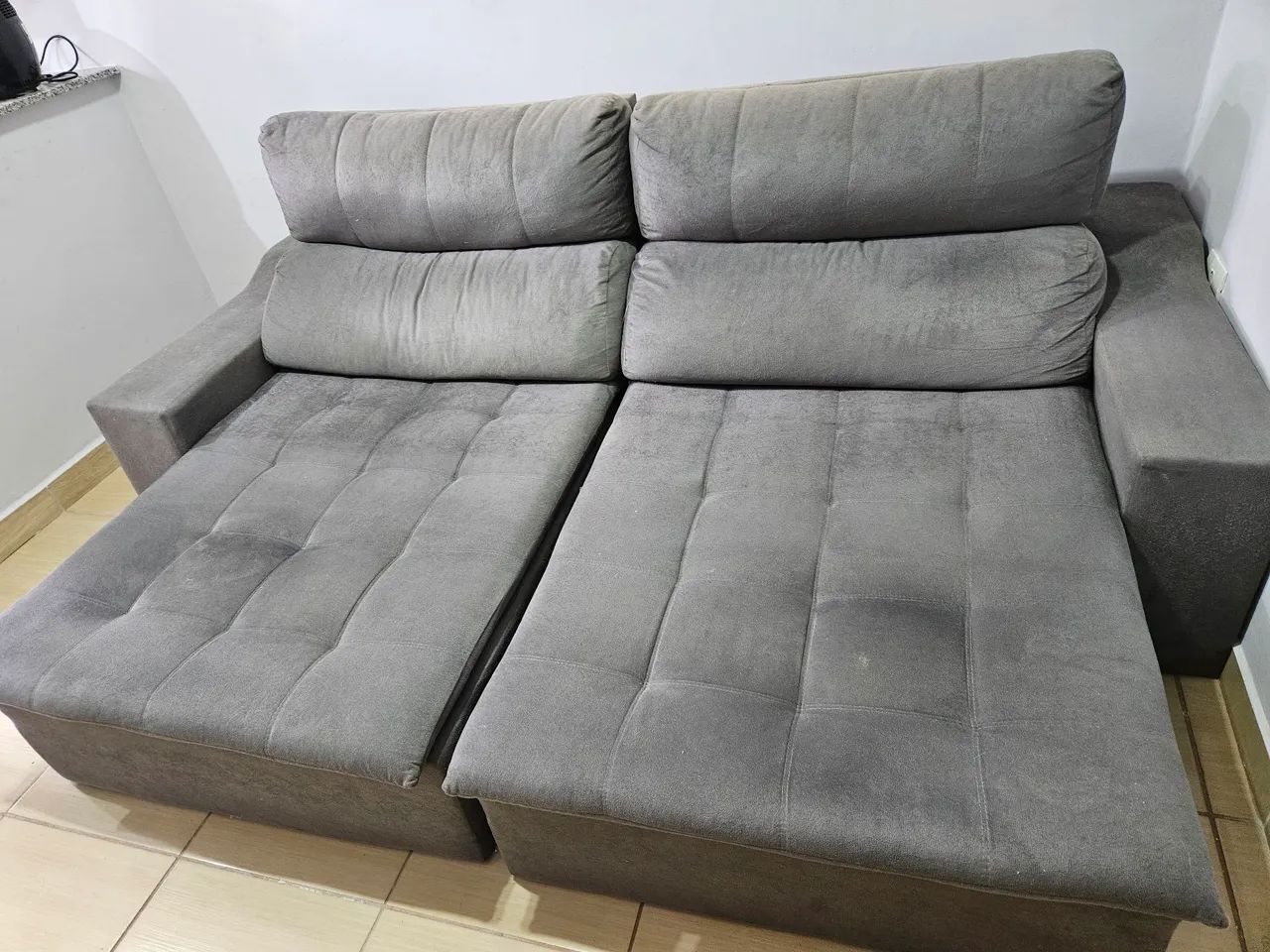 Sofá retrátil Richetti com pillow - Foto 3