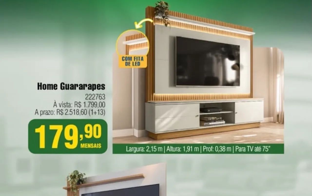 PAINEL DE TV EM ESTADO DE NOVO