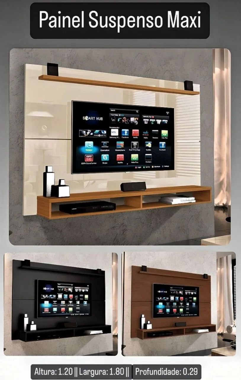 Painel para TV 65 polegadas 