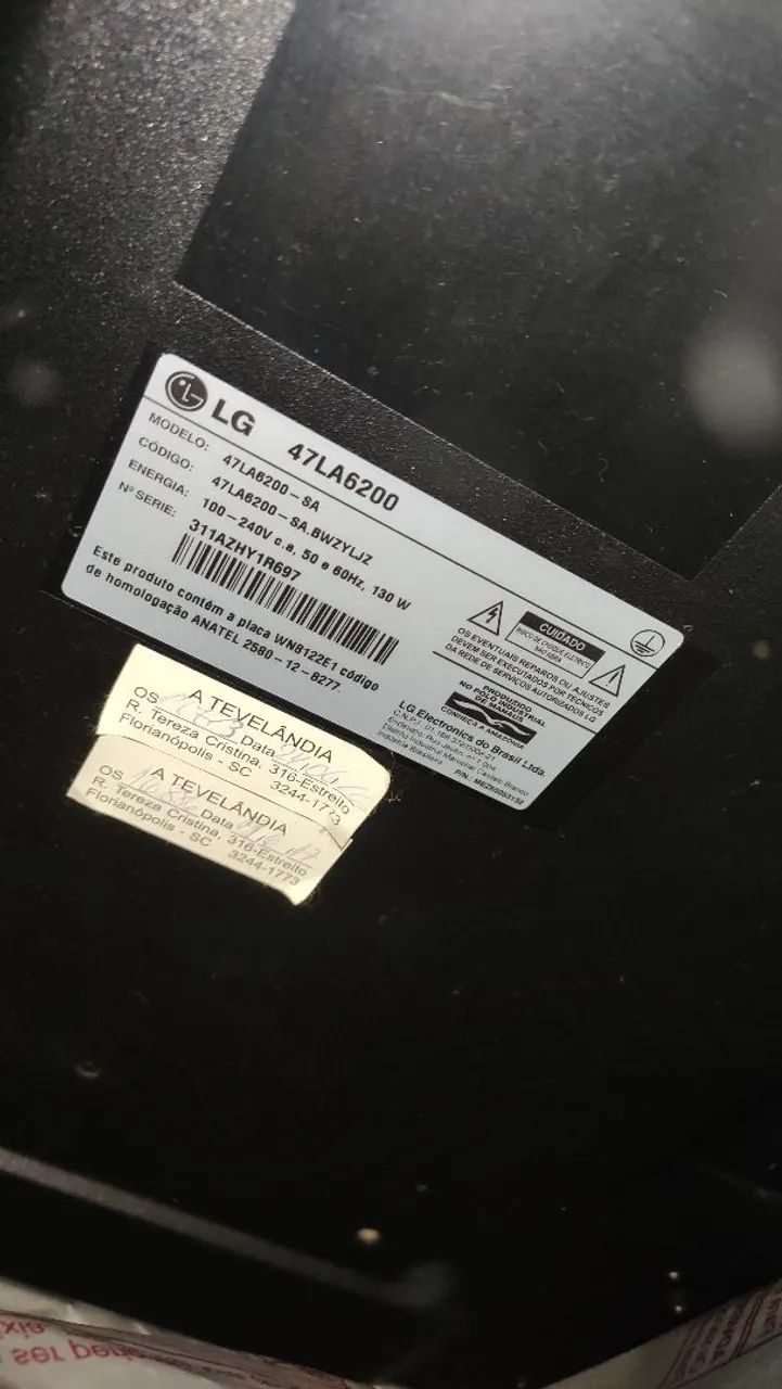 Tv smartv LG 47 3d ( Led queimado) 