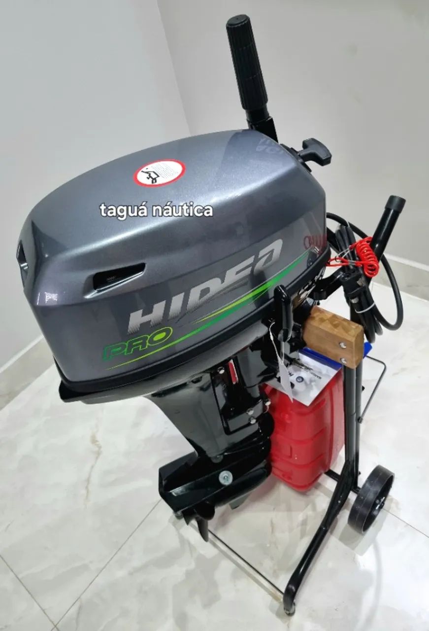 Motor Hidea 15hp Pro 2 tempos Garantia Nota Fiscal Carrinho De Transporte De Brinde  - Foto 4