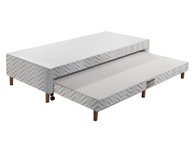 CAMA BOX SOLTEIRO C/ CAMA AUXILIAR