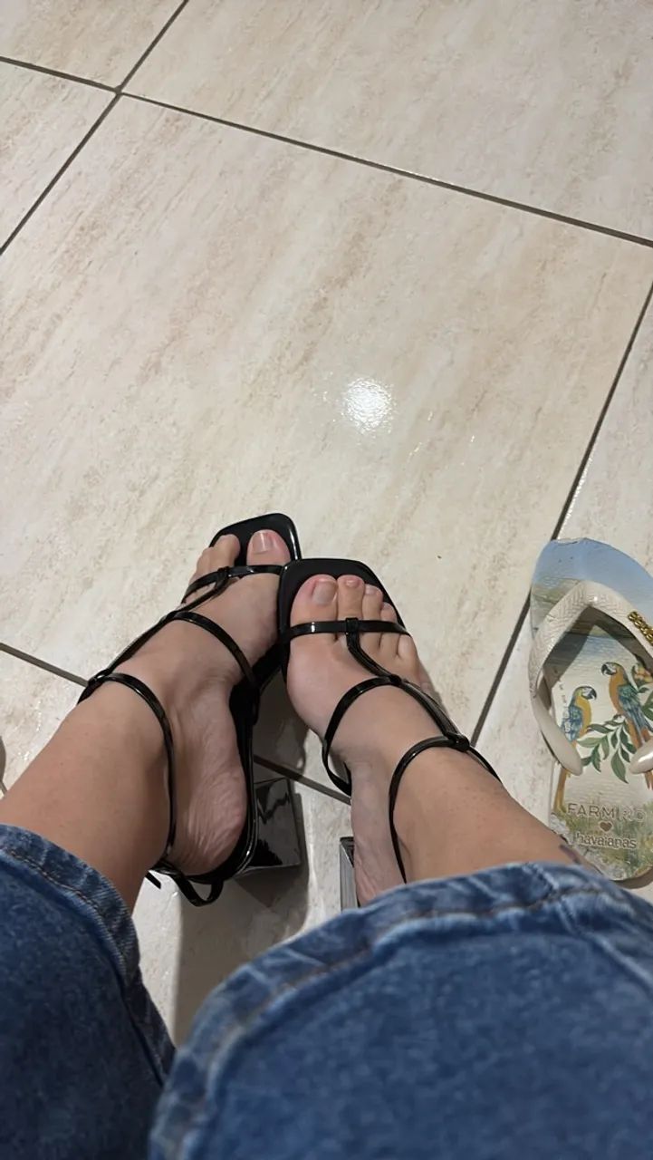 Sandália plataforma preta  - Foto 4