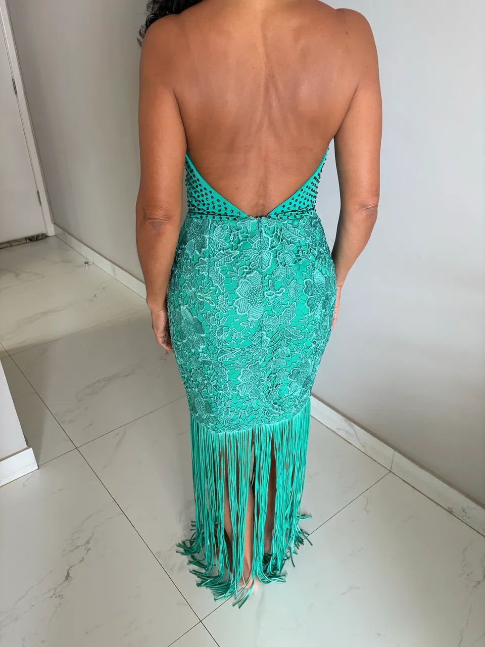 Vestido de festa verde - Foto 5