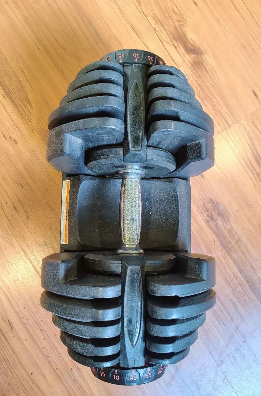Halter Regulavel 90g Dumbell Ajustável Anilhas  - Foto 4