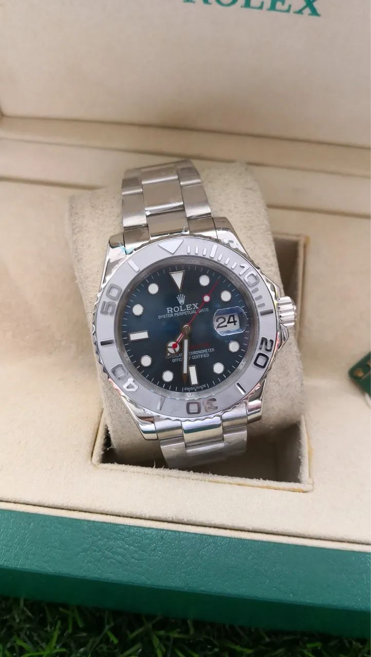 Relógio Rolex Yacht Master Azul Automático 