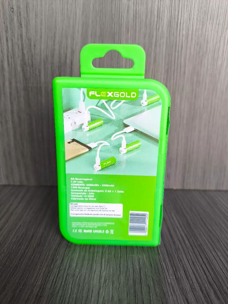 Pilha AA Recarregável 1.5V com USB-C Carga Rápida Direta - Foto 3