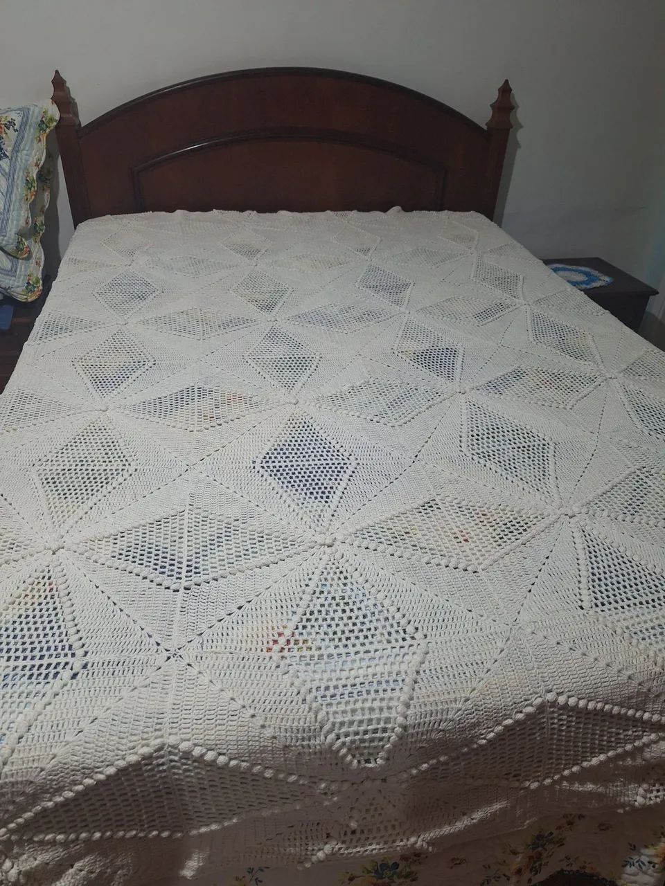 Colcha casal croche feito a mão 