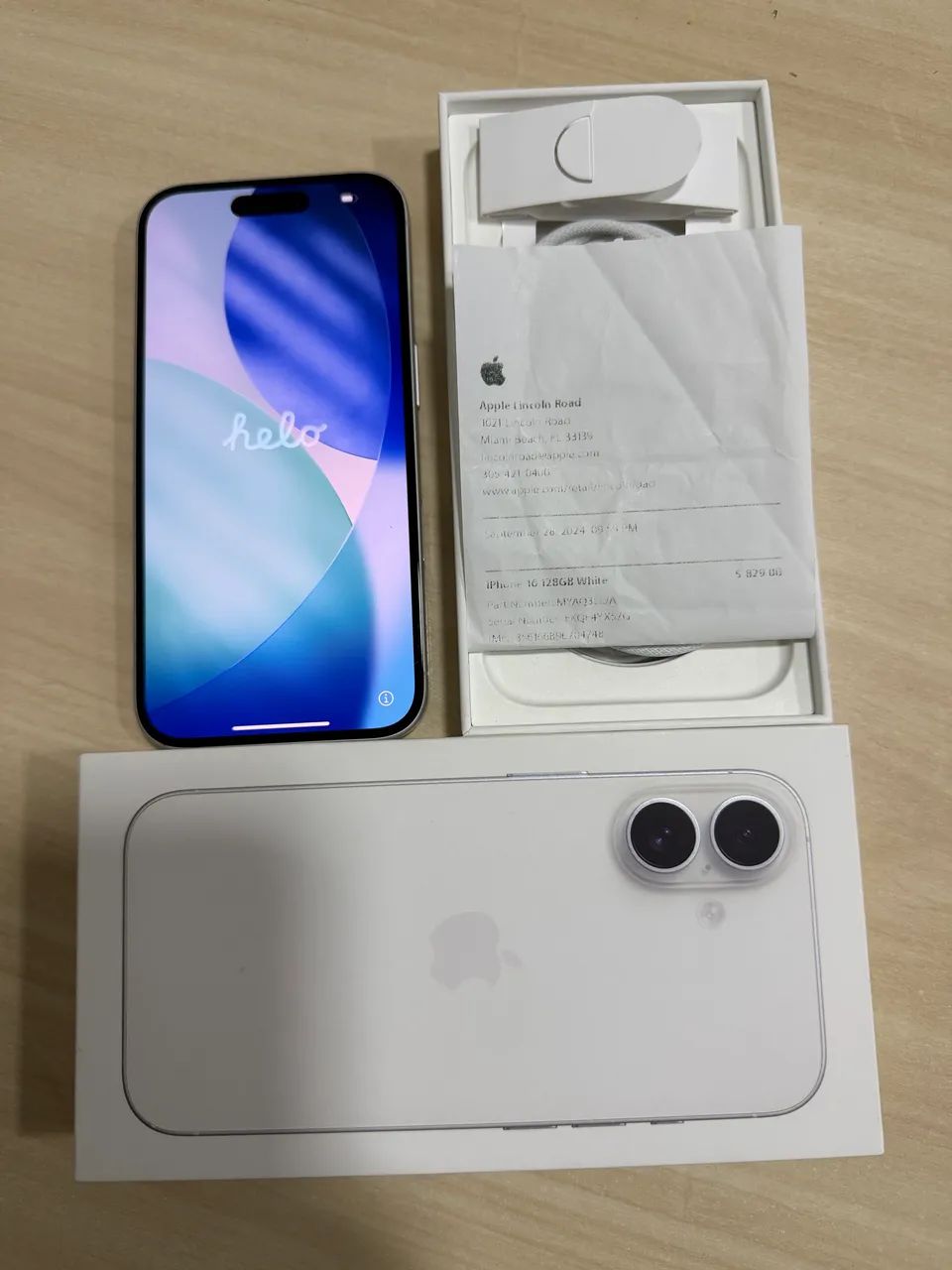 iPhone 16 - 128gb - Branco - Completo (Caixa, cabo e NF)