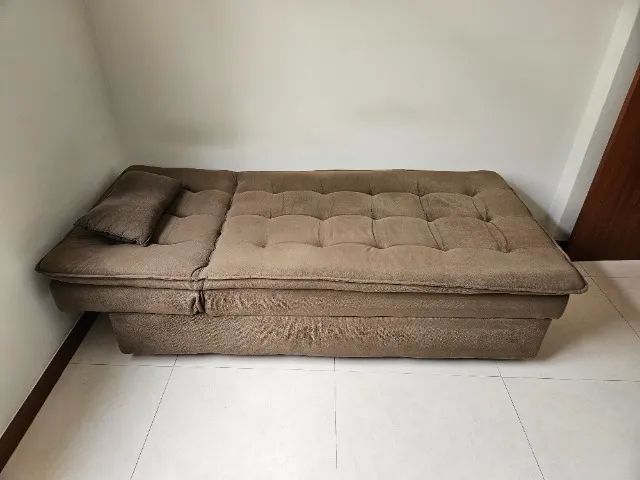 Sofá cama Divã em suede - Foto 4