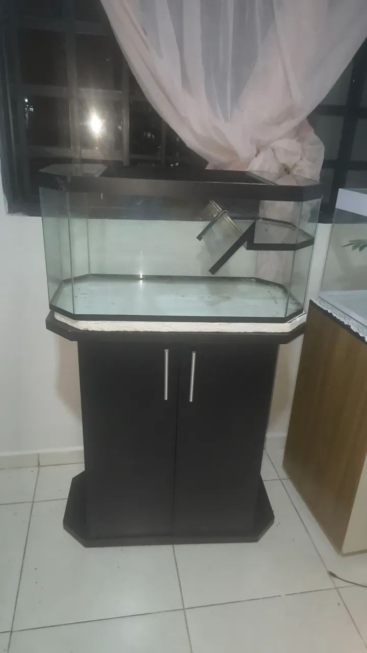Aquário 100 litros com móvel junto  - Foto 2