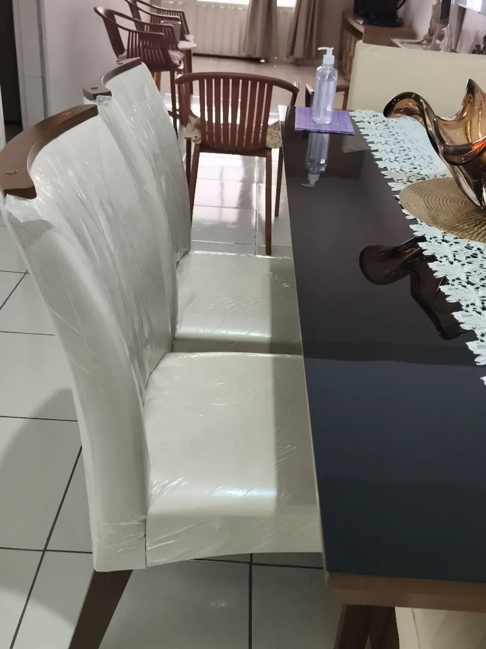 Mesa de jantar 6 cadeira semi nova  - Foto 2