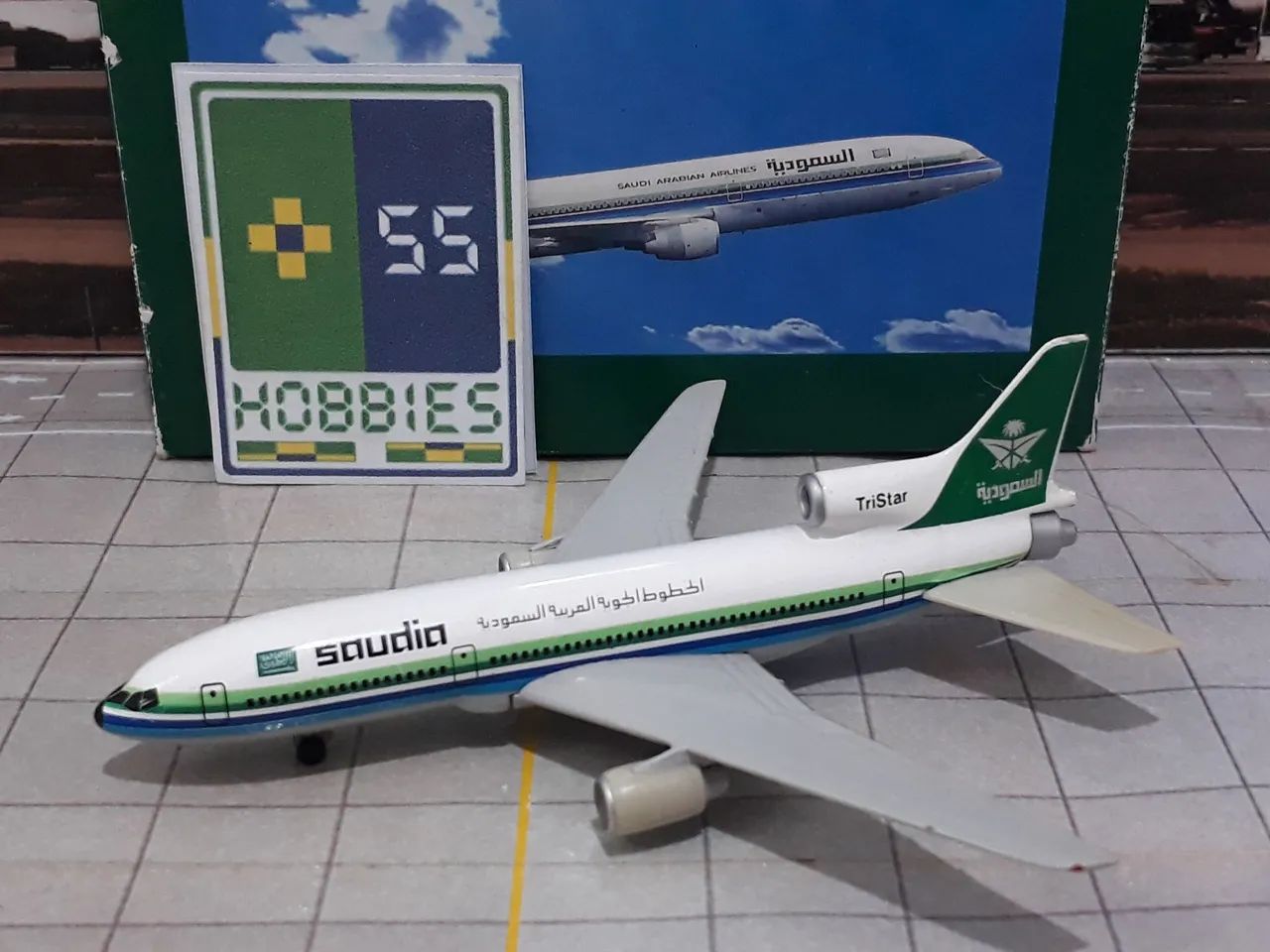 Miniatura Avião Herpa 1/500 Saudia Lockheed L-1011 TriStar