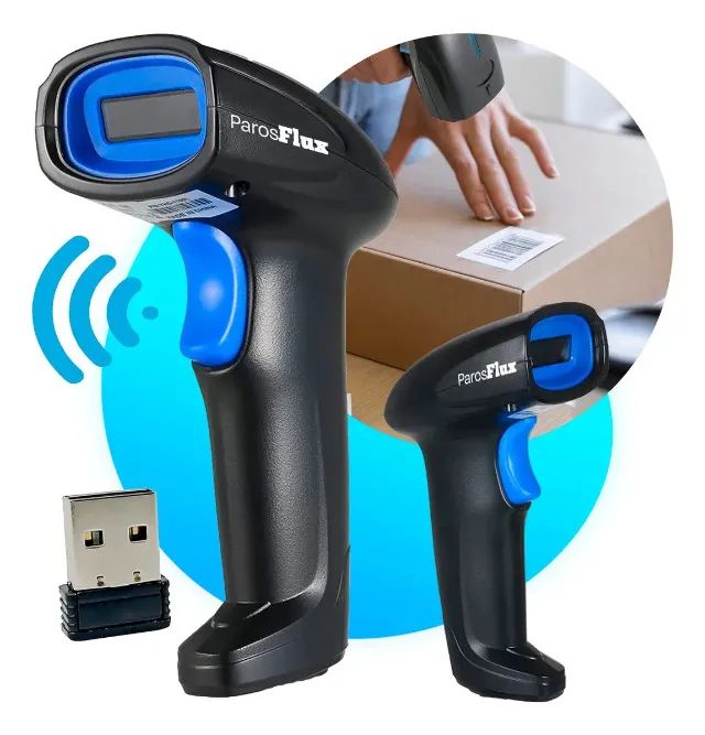 Leitor Código De Barras Sem Fio Usb De Mão Bar Code Scanner 1d Laser Linear Cor Preto - Foto 3