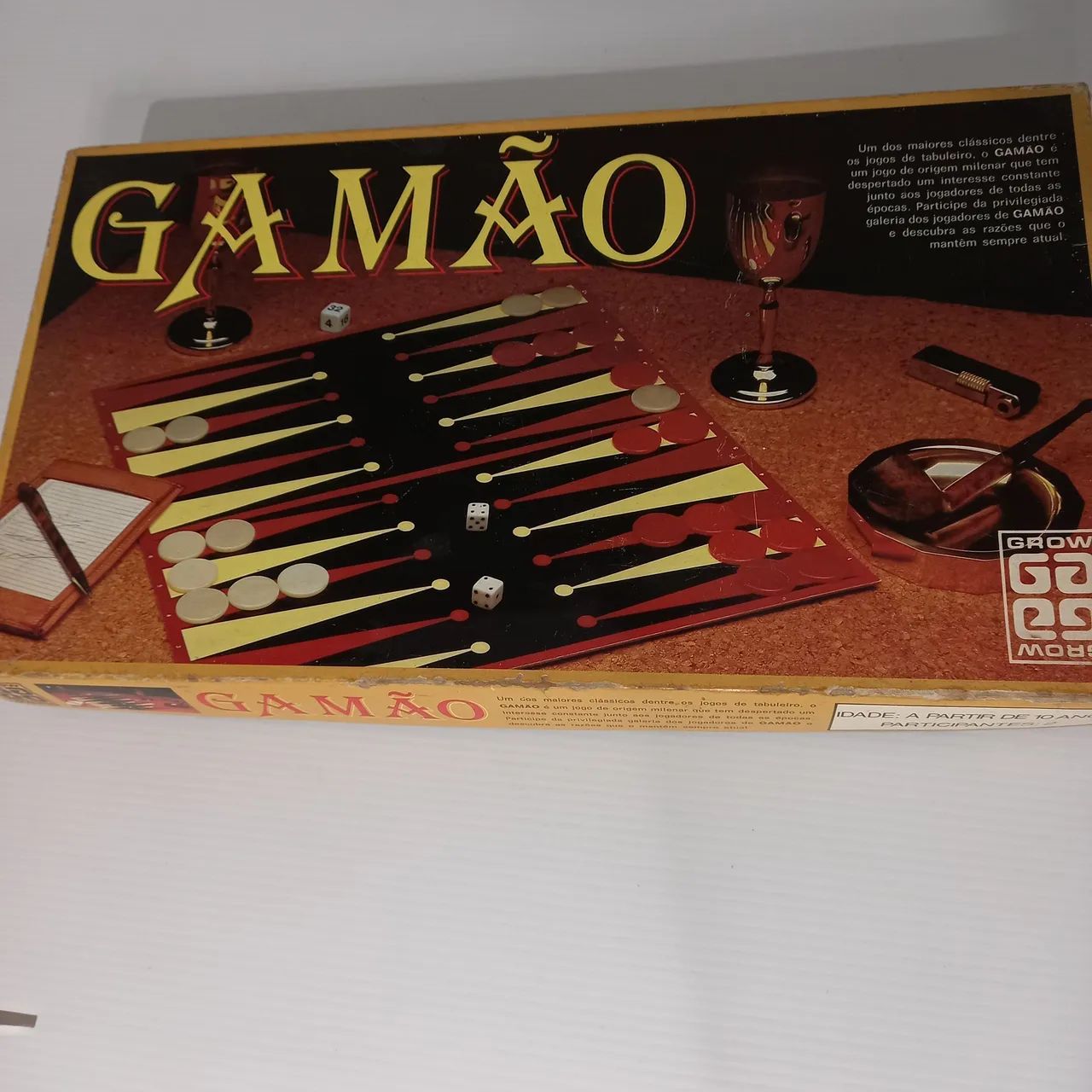 Antigo jogo gamão da Grow