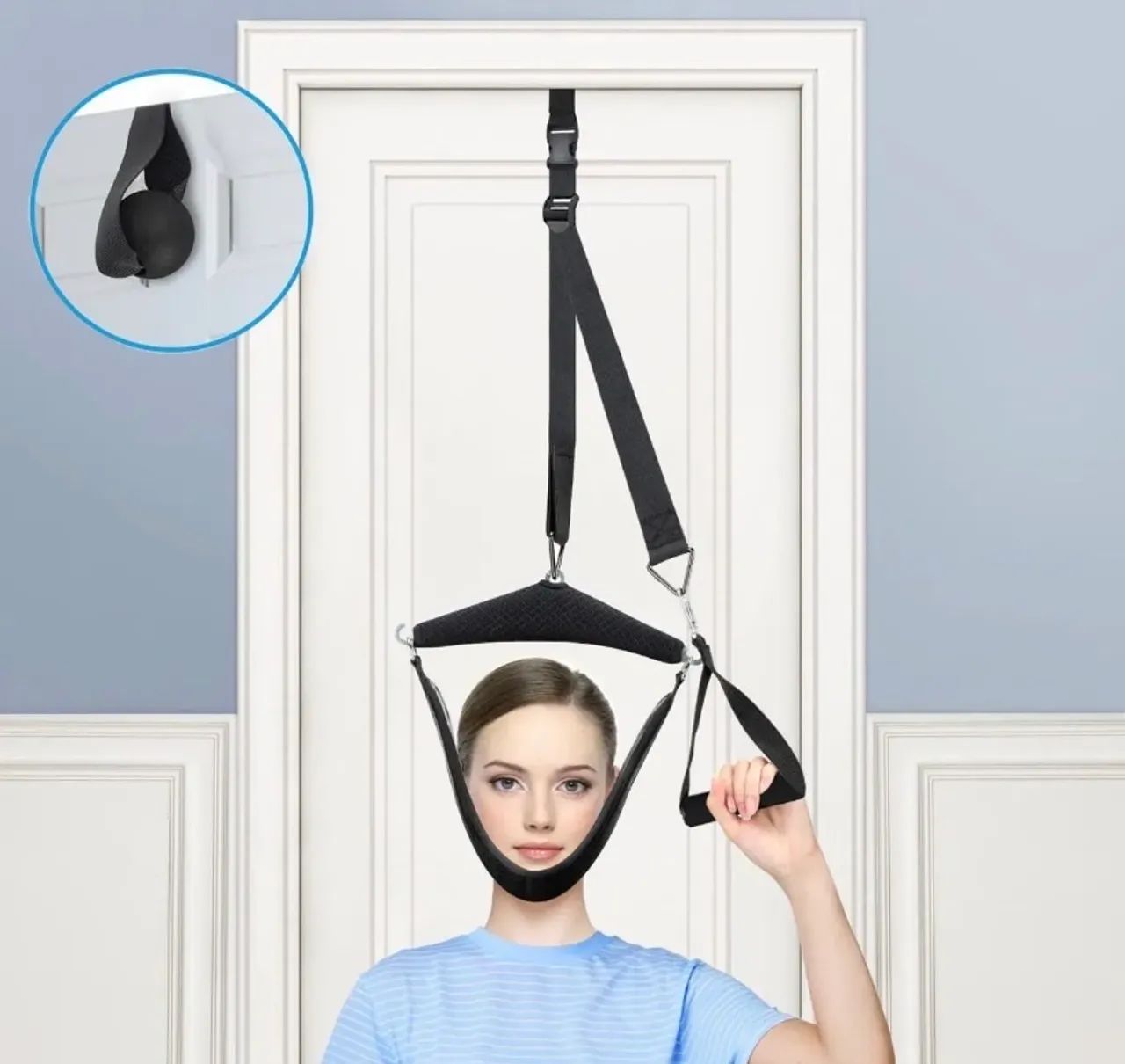 Kit detração cervical para descompressão da coluna - Foto 3