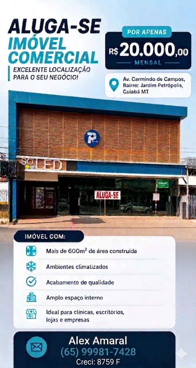 Imóvel Comercial 600 m2 - Carmindo de Campos, Jardim Petrópolis (próximo a Todimo)