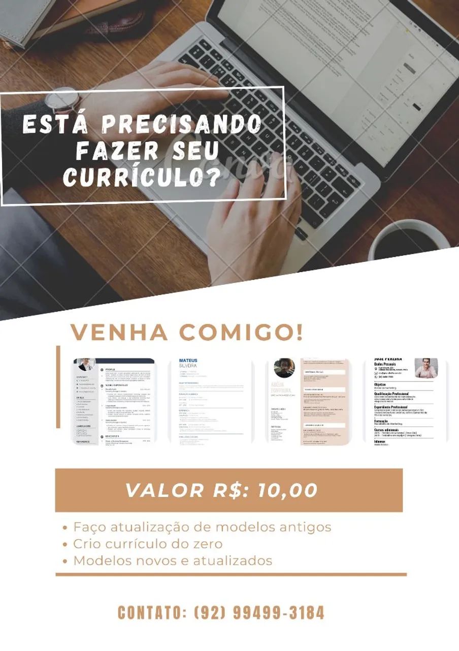 Faço currículo design 