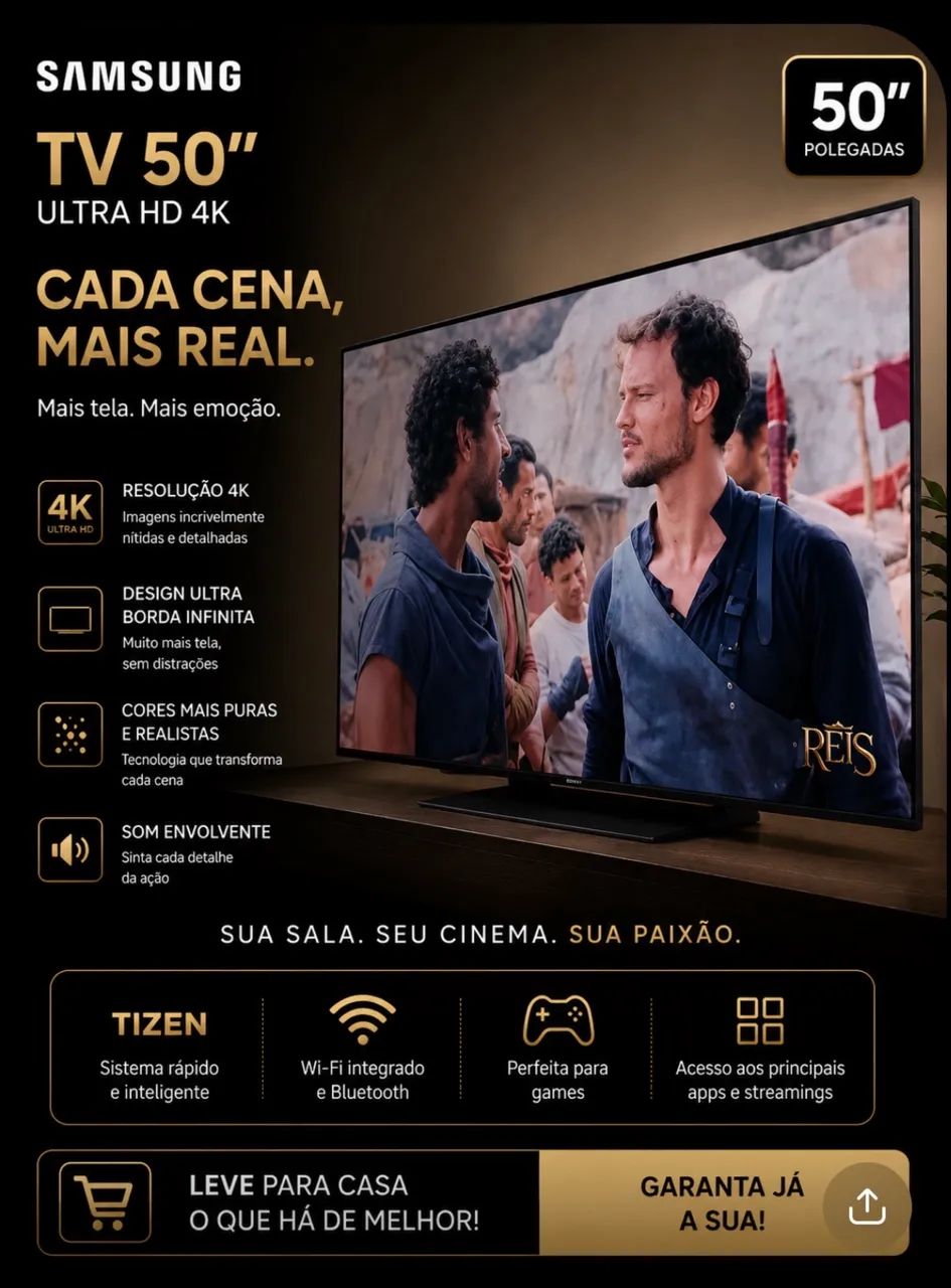 Televisão Samsung 50 polegadas borda infinita 