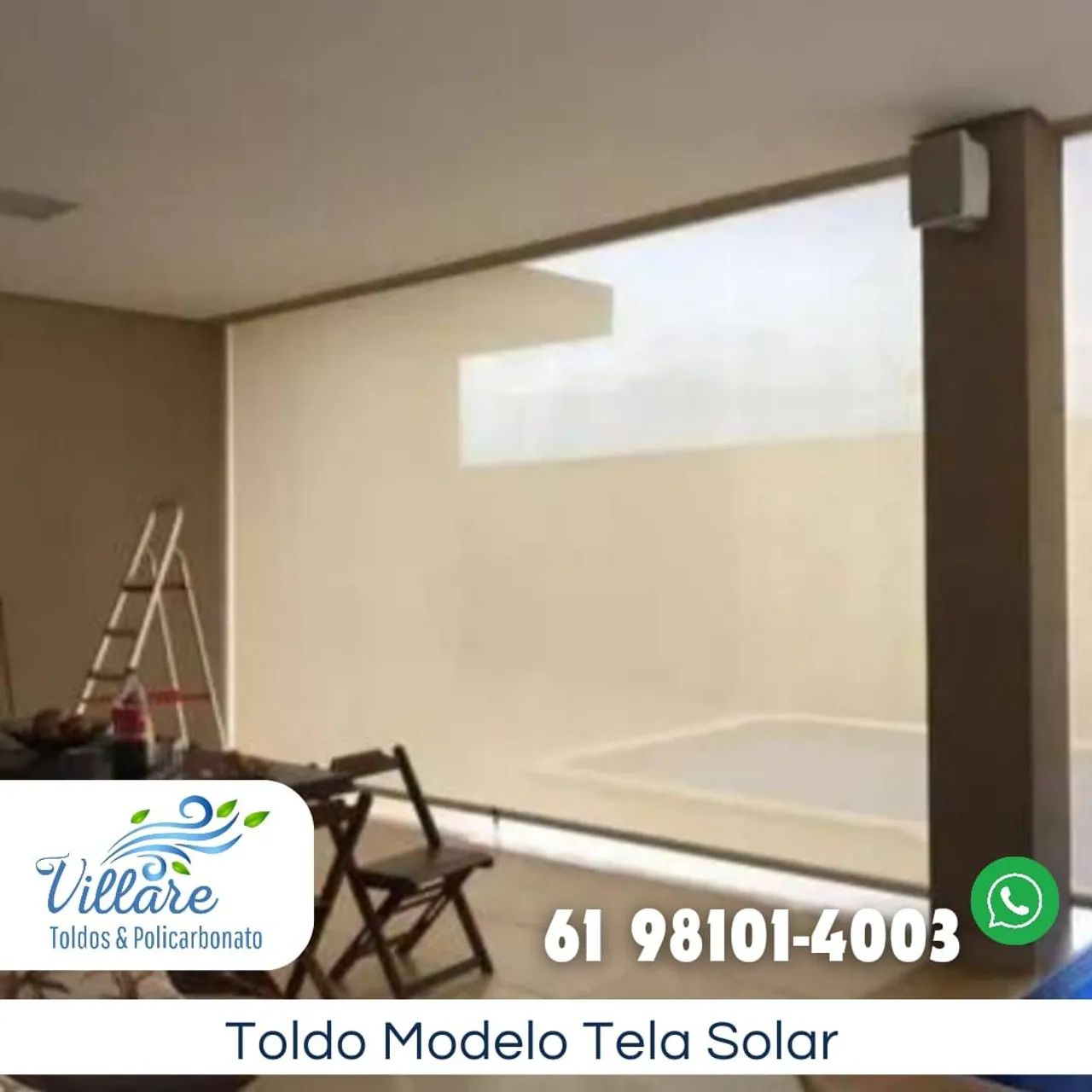 Toldo em Tela Solar Screen - Foto 4
