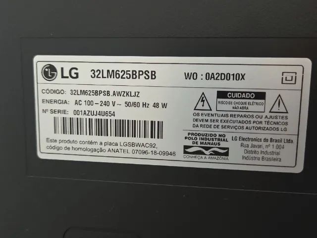 Smart TV LG 32 Polegadas 32LM625BPSB Wi-Fi Bivolt Preto - Foto 2