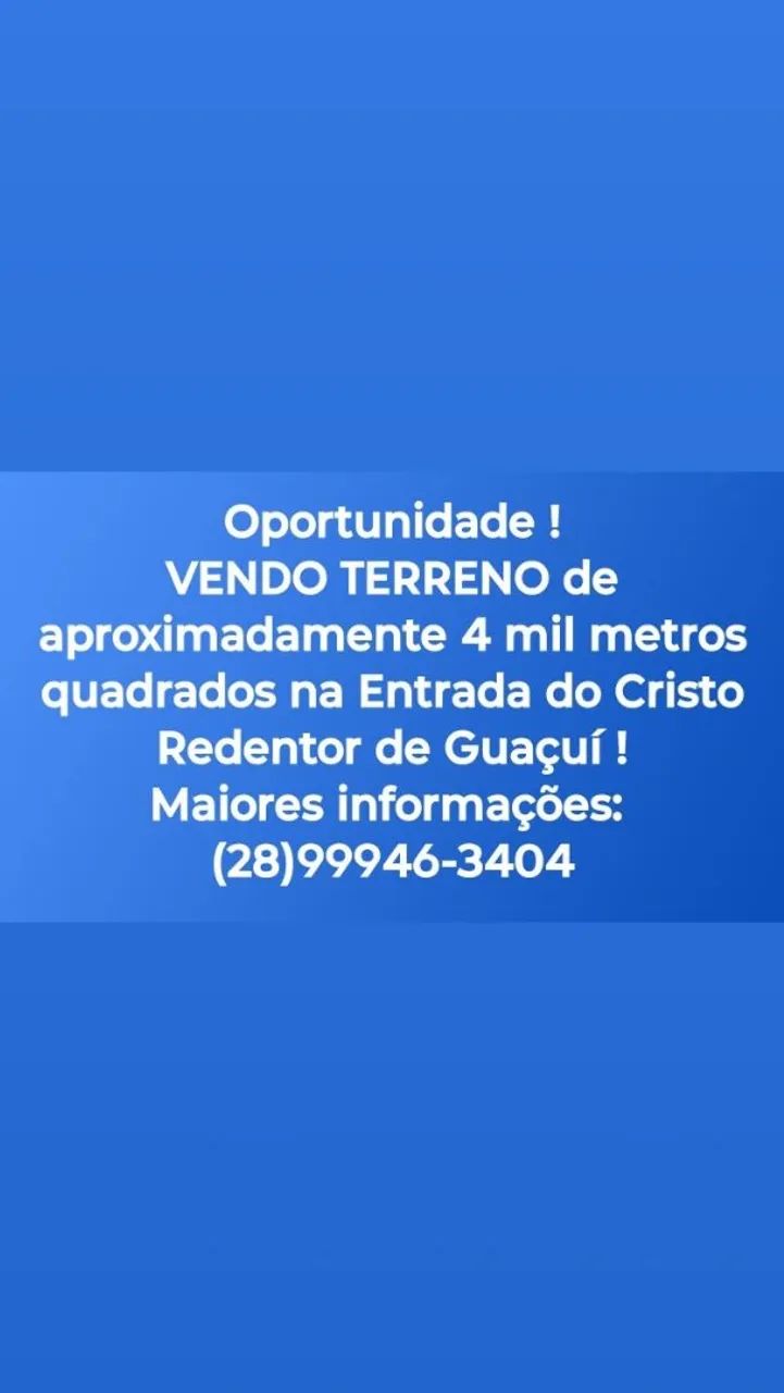 Terreno à venda em Guaçuí-ES 