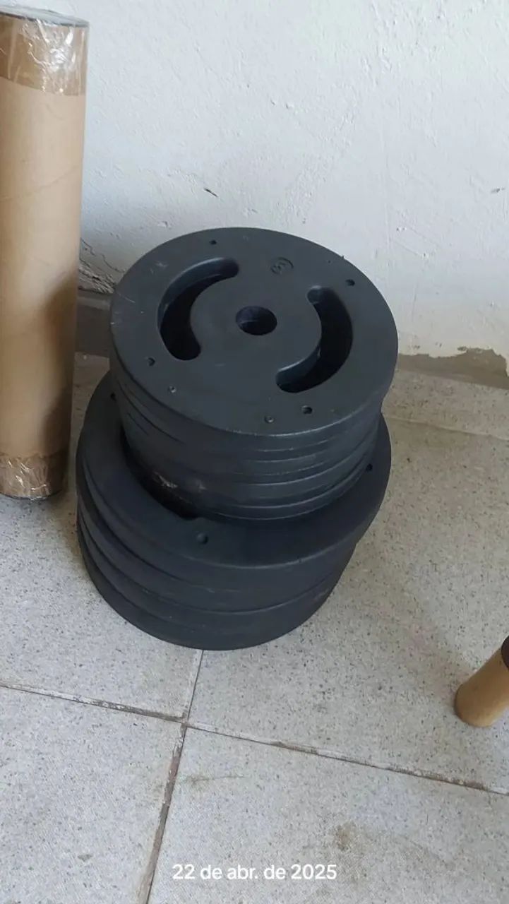Anilhas de ferro para treinar musculação  - Foto 4