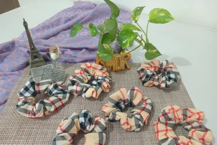 Scrunchies acessórios para cabelos  - Foto 3