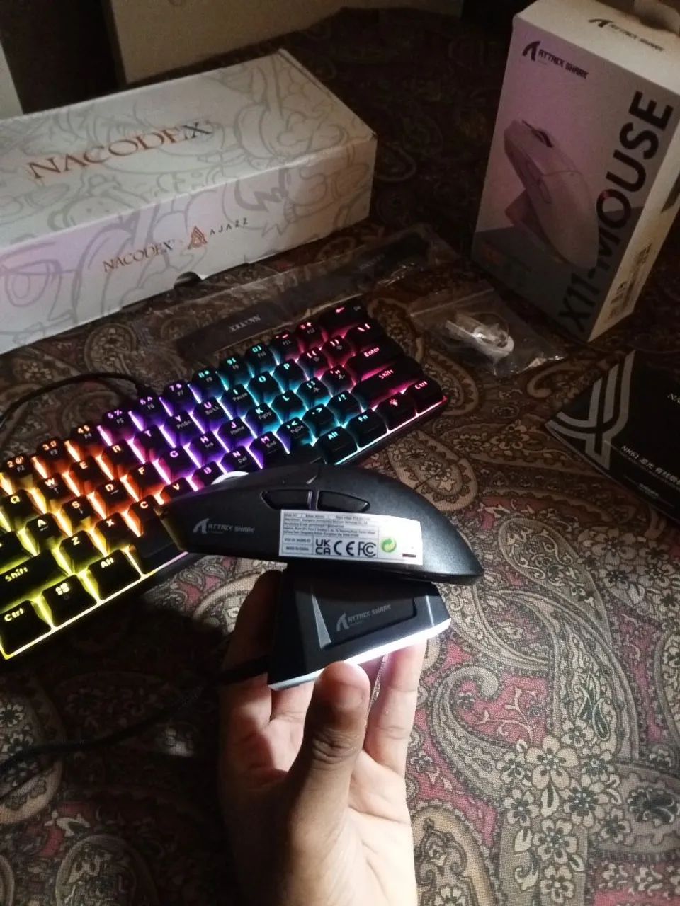 Mouse Attack Shark x11 e teclado mecânico nacodex - Foto 4