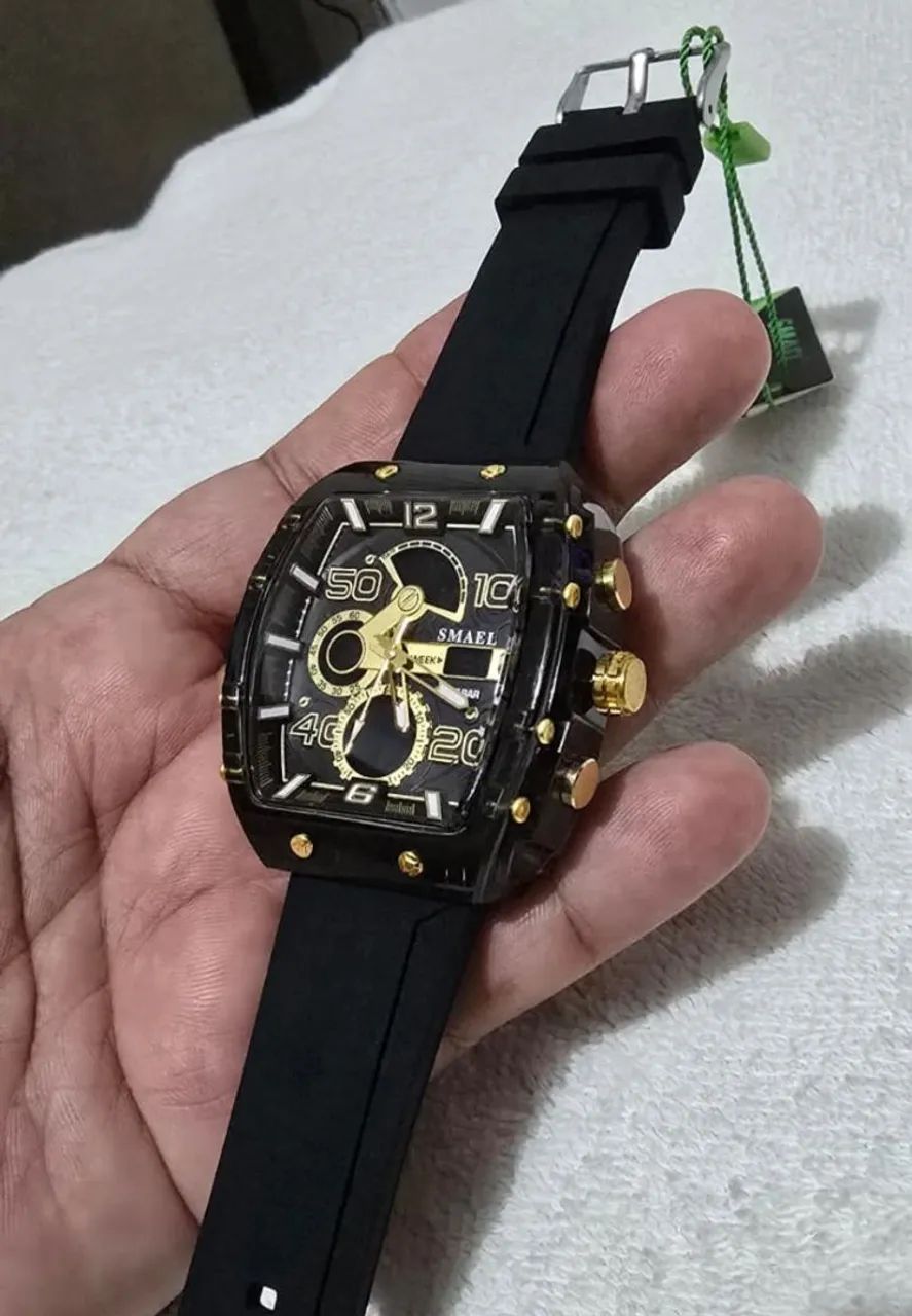 Relógio da SMAEL pulseira de silicone preta original  - Foto 3