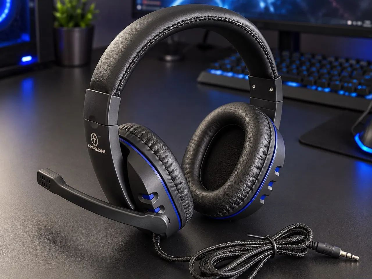 Headset Gamer Kapbom KA-903 com Microfone e Cabo P2 3,5mm - Foto 3