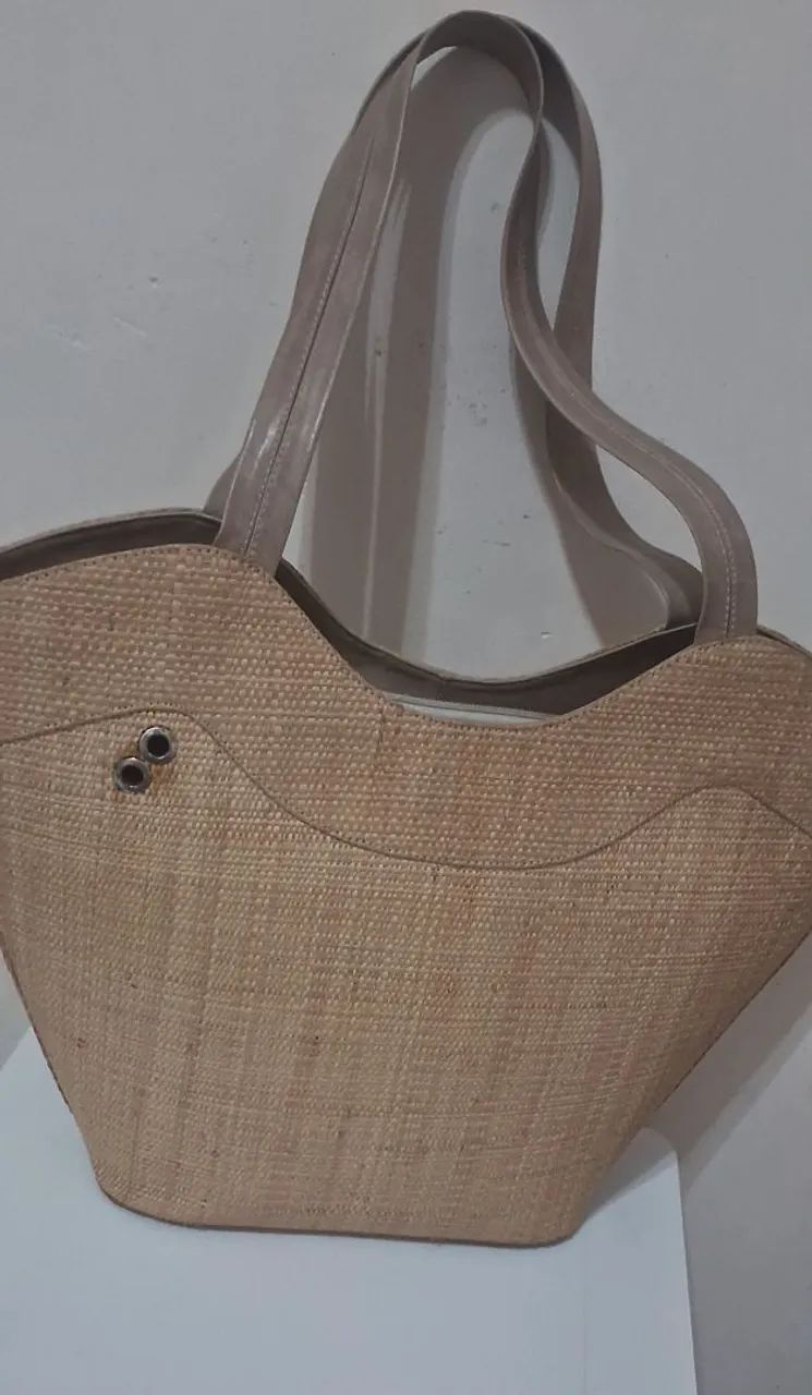 Bolsa de palha linda  - Foto 3