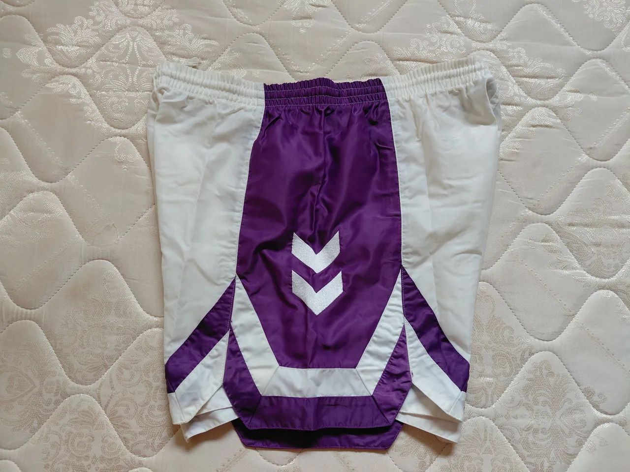 hummel short nylon G branco 1992 e 1993 - Foto 3