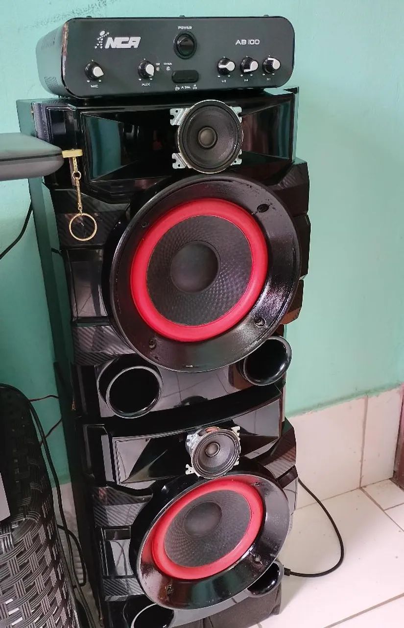 Som com 2 caixas + amplificador NCA - Foto 2