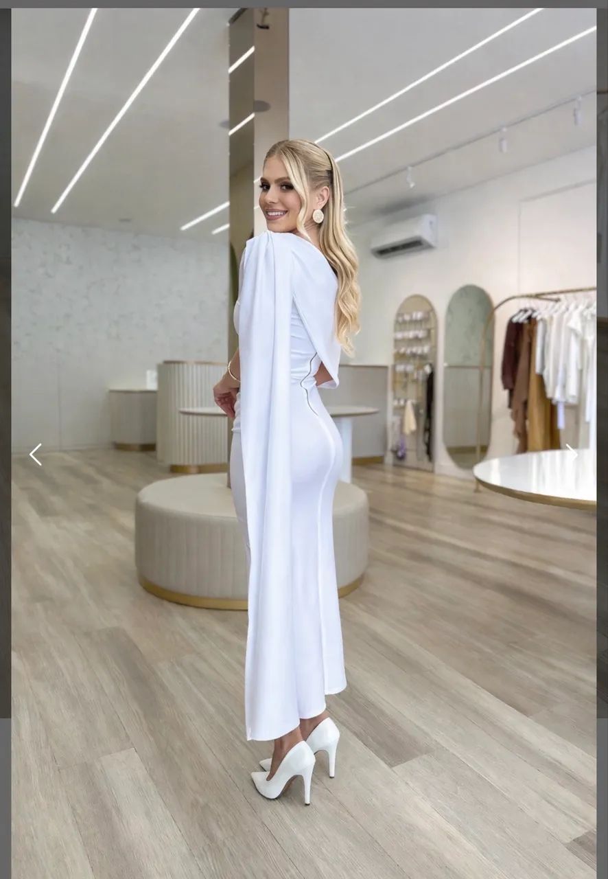 Vestido midi Prada (Branco ) - Foto 5