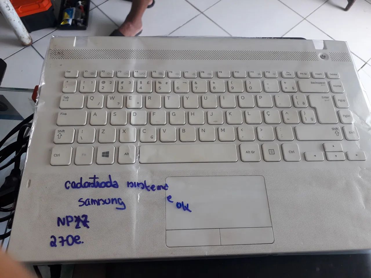 CARCAÇA NOTEBOOK SAMSUNG TAMPA SUPERIOR DO TECLADO NP270E