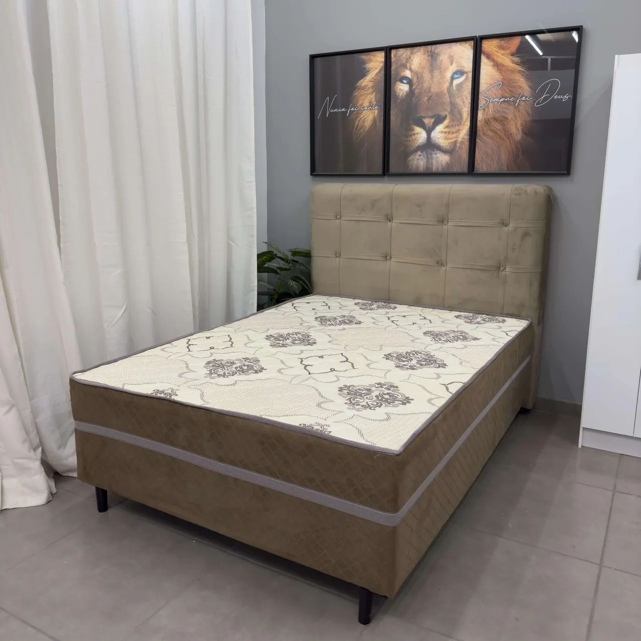 Cama conjugada + cabeceira com desconto 