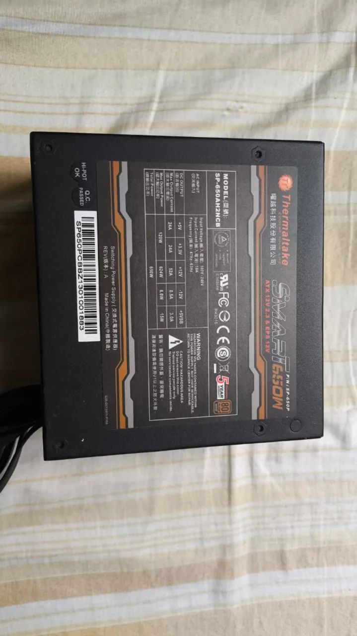 Fonte Thermaltake Queimada