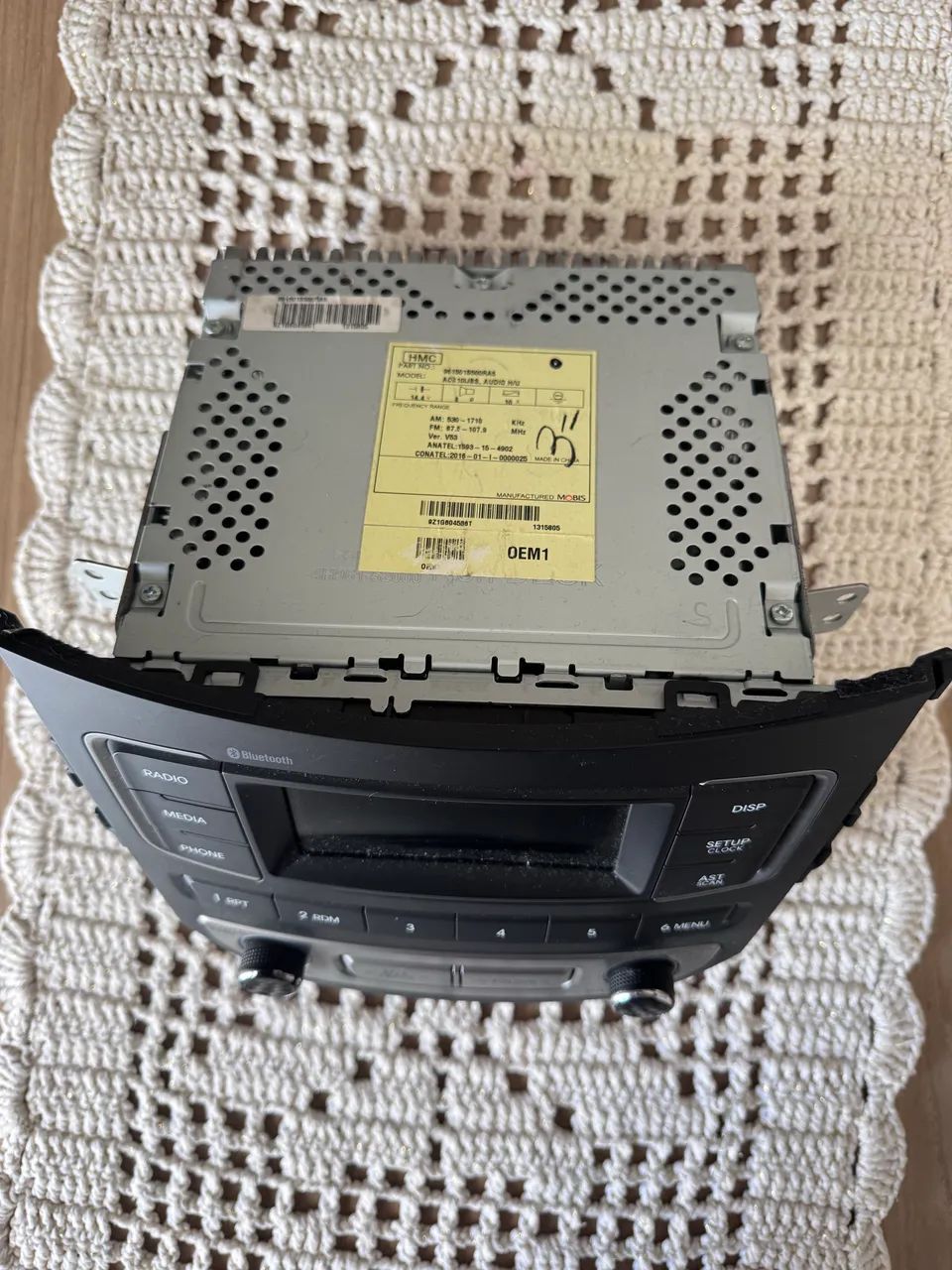 Vendo rádio original Hyundai Mobis, modelo ACB 10UBS. - Foto 4