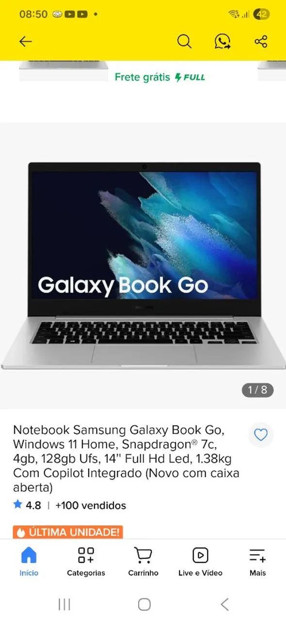 Galaxy book go novo caixa aberta - Foto 2