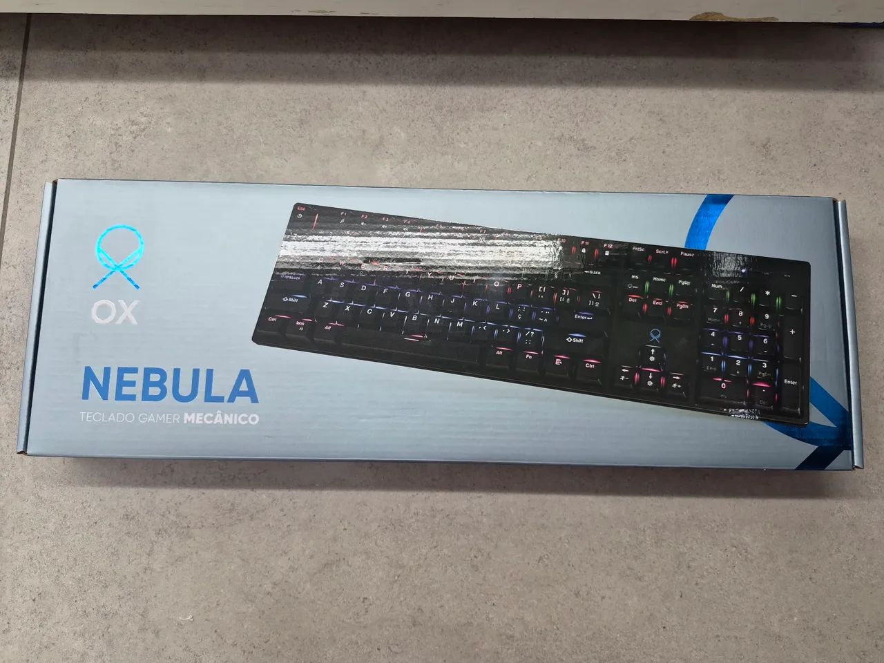 Teclado Gamer Mecânico OX Nebula USB-C com Anti-Ghost Preto