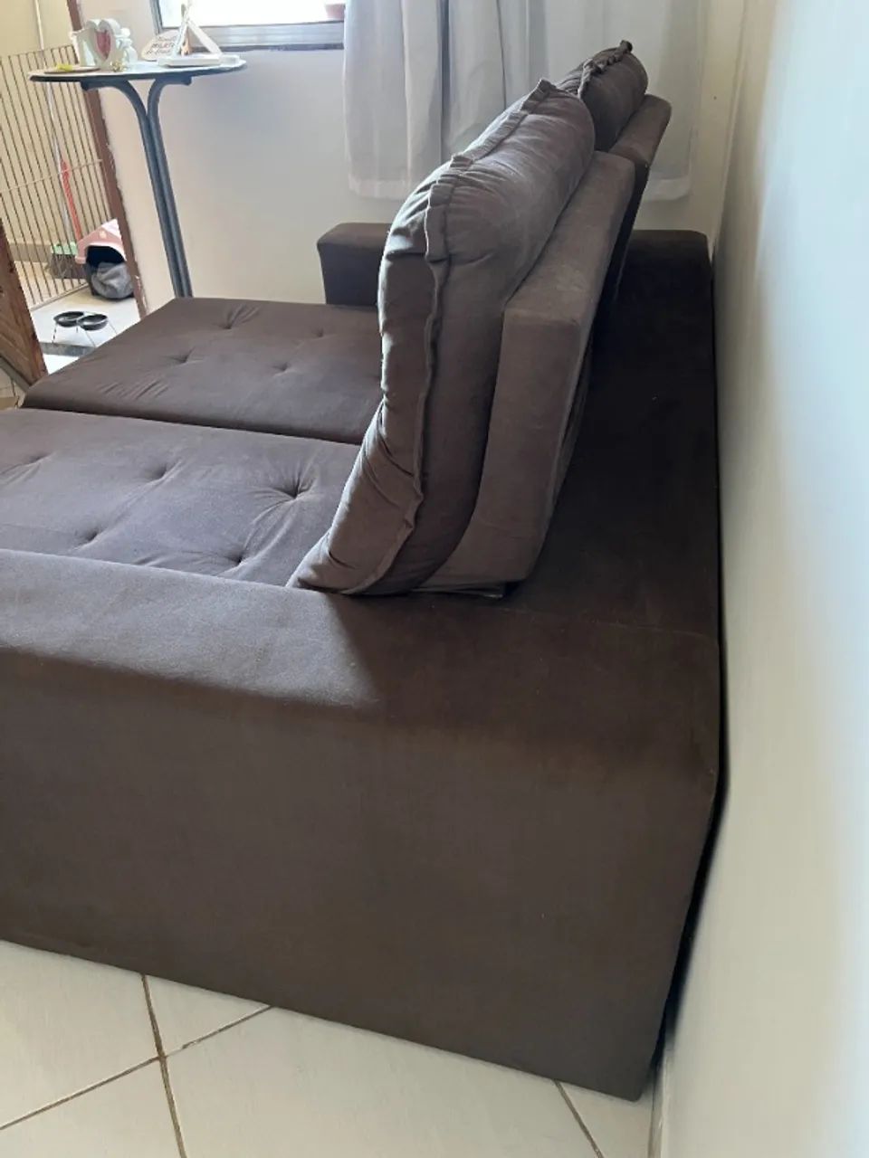 VENDO SOFA RETRÁTIL E RECLINÁVEL MARROM - Foto 2