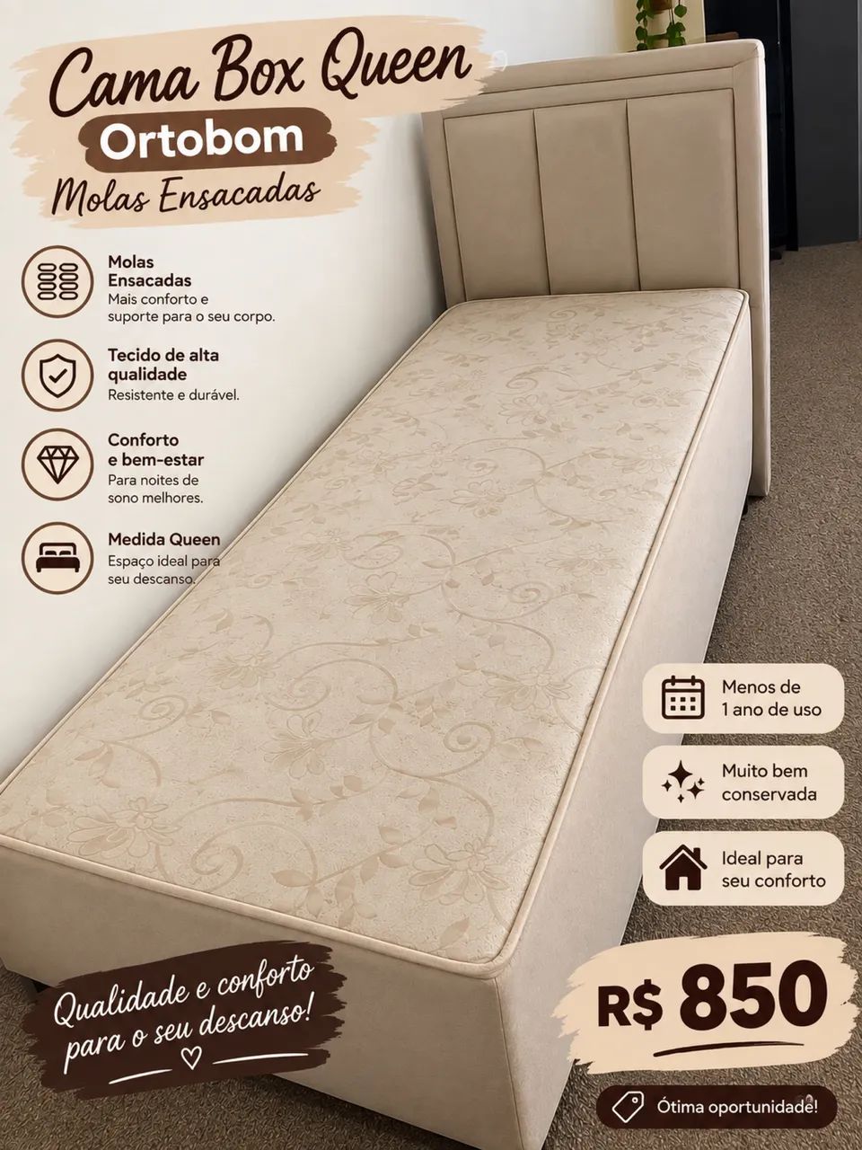 Cama solteiro , sob medida 