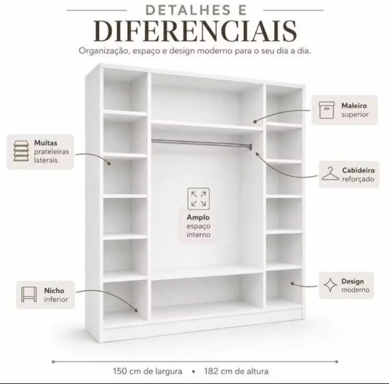 Closet para seu quarto 100% Mdf - Foto 2