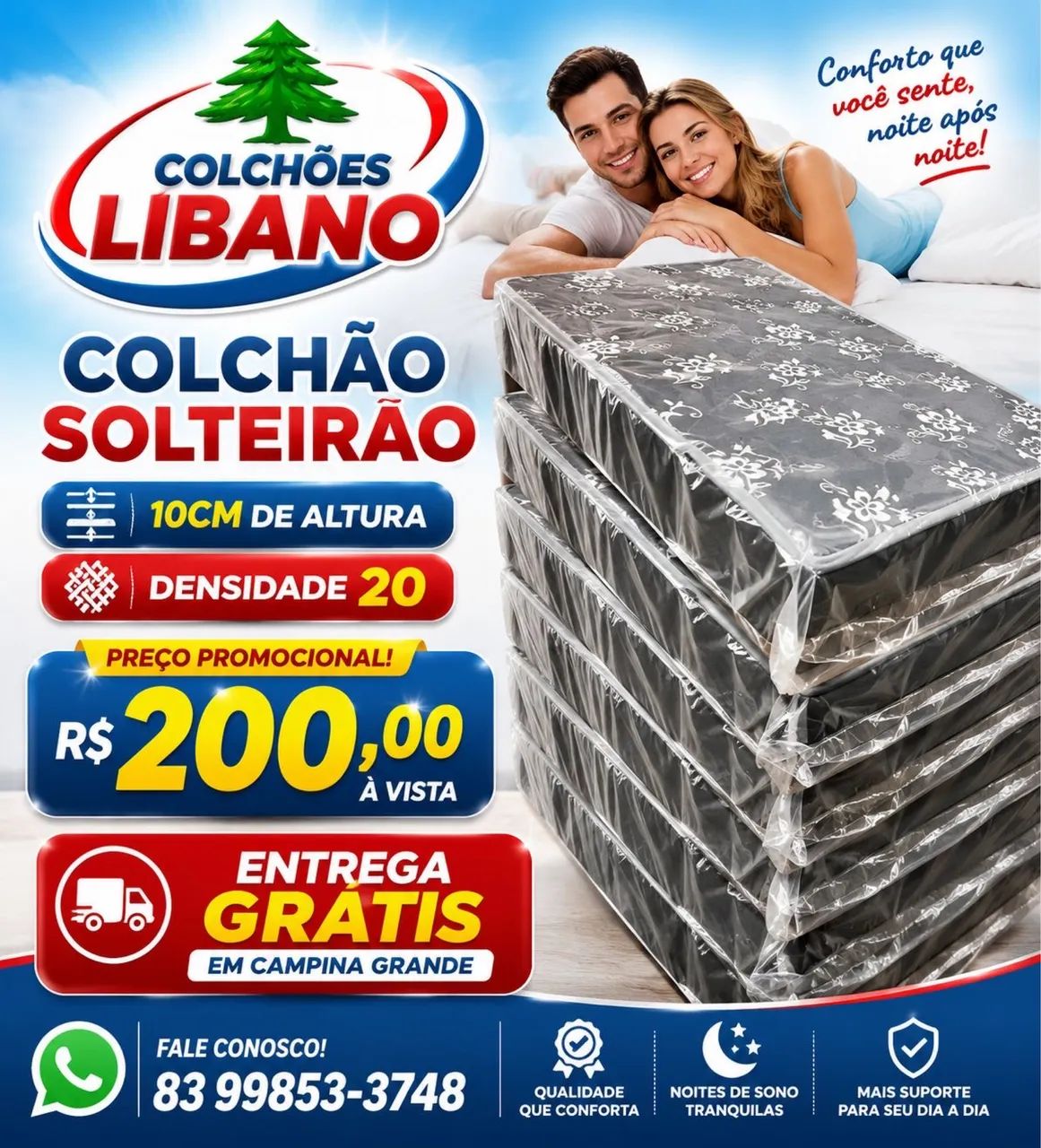 Colchões casal e solteirão, pronta entrega ? 